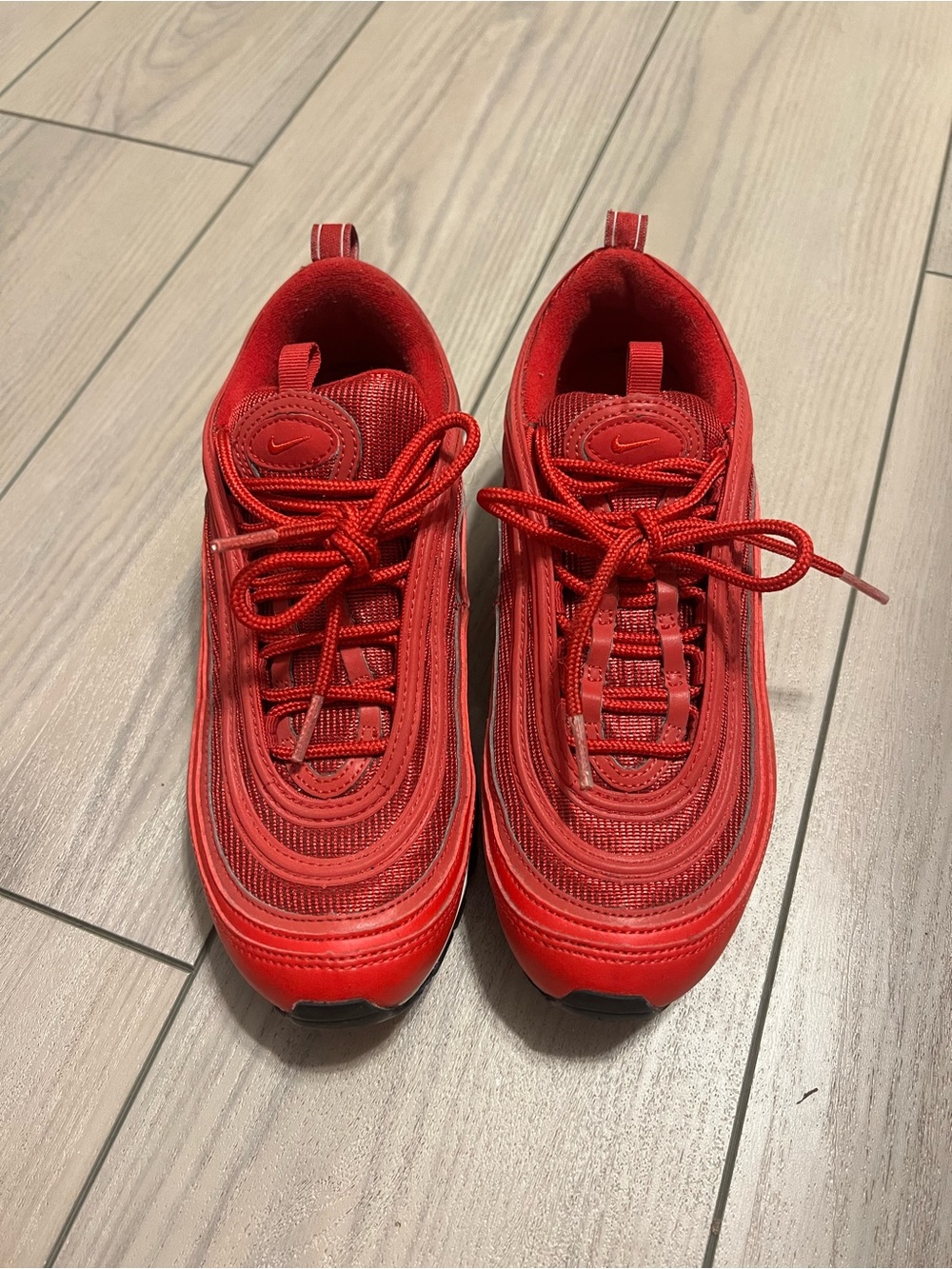 Nike Womens Red Low-Top Sneakers